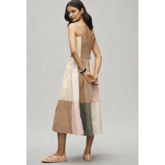 Brand New Maeve Strapless Drop-Waist A-Line Midi Dress - Picture 2 of 4